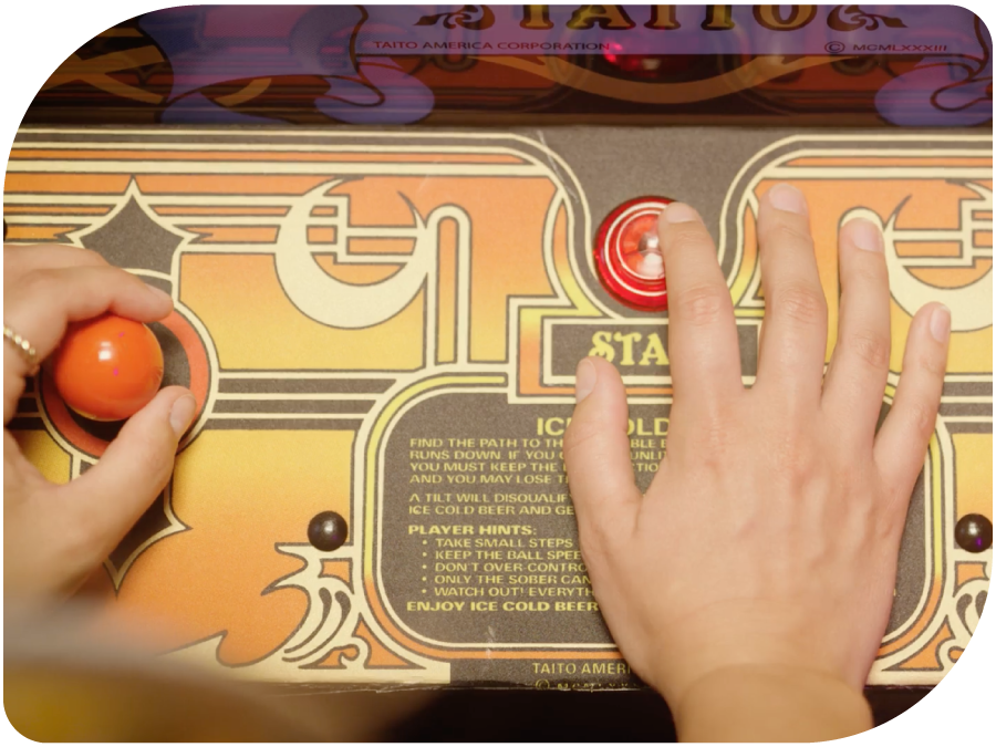 Hands on arcade game controls
