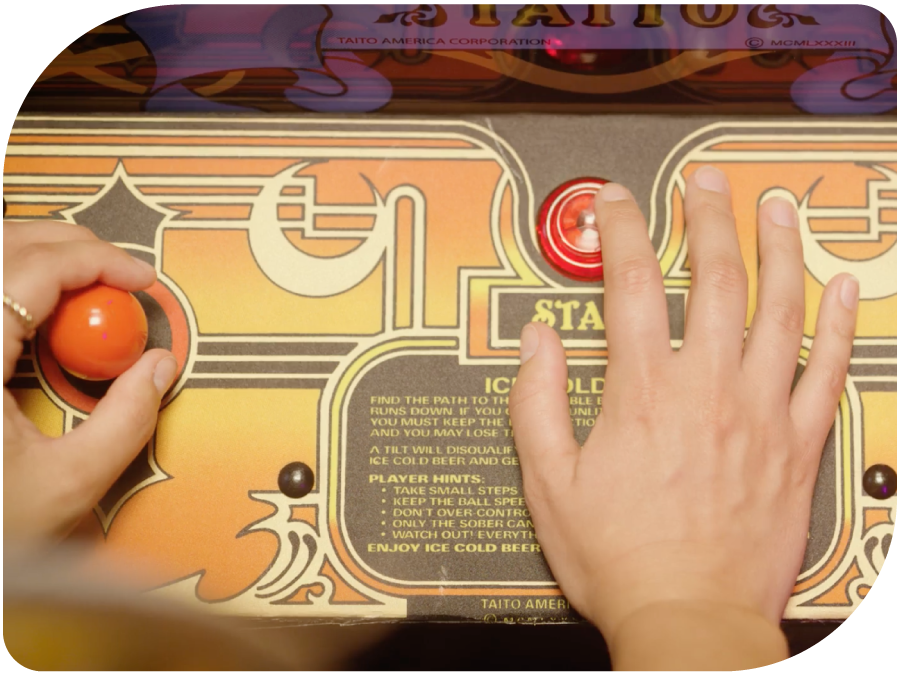 Hands on arcade game controls